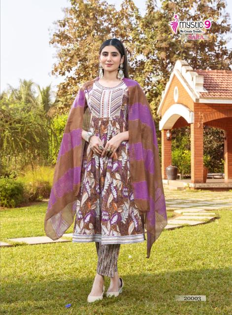 Mystic9 sara vol 20 wholesale gown style kurti